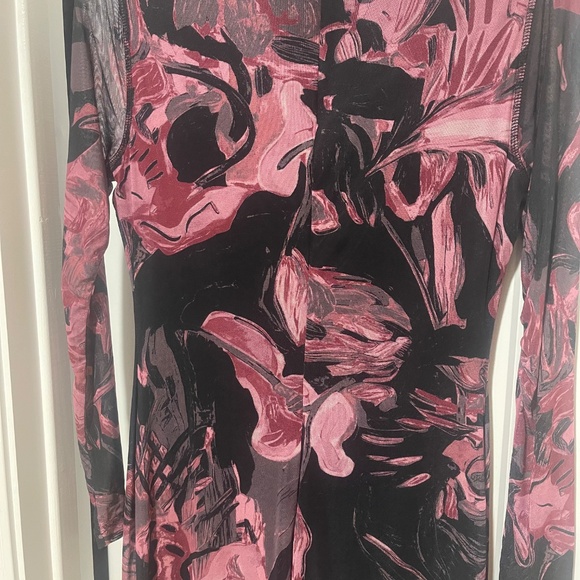 Prabal Gurung Abstract Floral Mesh Midi Dress Size M - Picture 16 of 16